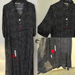 New vintage buttoned striped maxi dress.